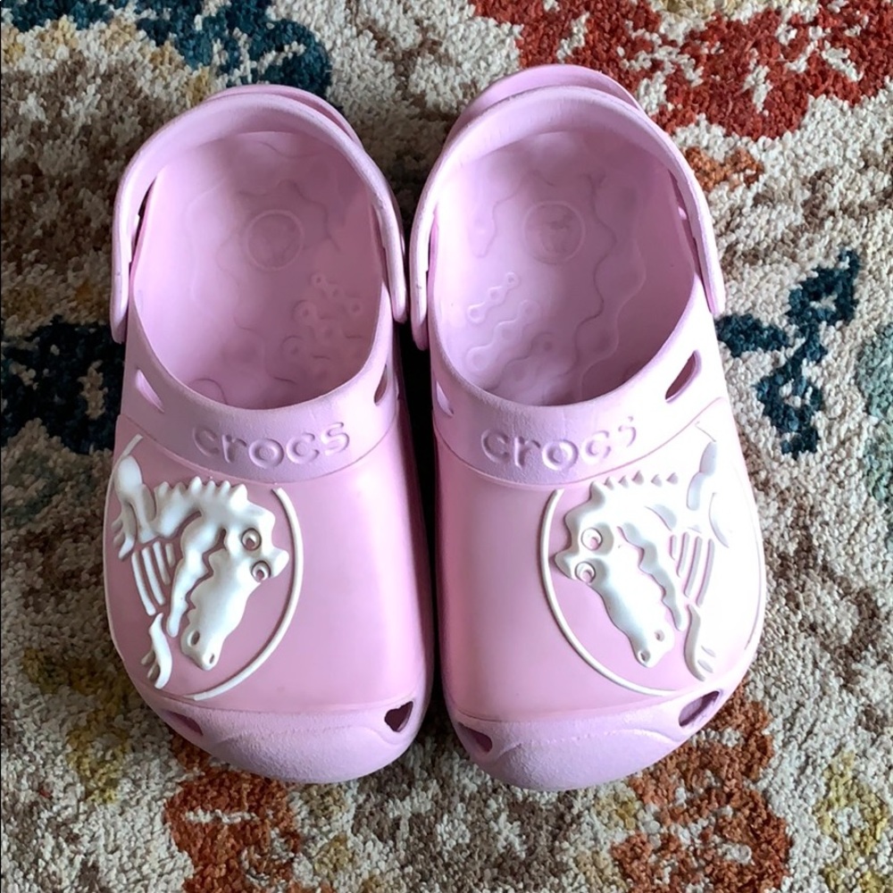 Pink crocs